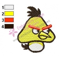 Yellow Goom Angry Bird Embroidery Design